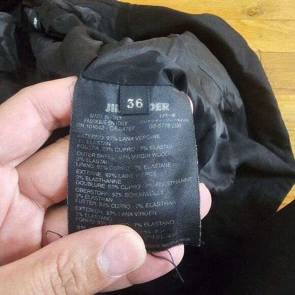 Jil Sander Wool Tailored Blazer Jacket Coat Women's Size 36 - Picture 6 of 7